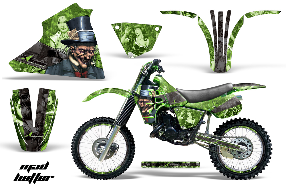 Kawasaki KX125 1983-1985 Graphics Kit Decal MadHatter GK NPs